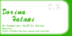 dorina halapi business card